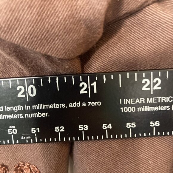 Passports Womens Large Floral Embroidered Beaded Brown Cotton Lined Jacket - Picture 9 of 11